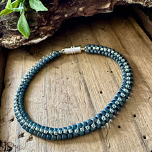 Load image into Gallery viewer, Mediterranean Blue Seed Bead Bracelet - Custom Fit with Magnetic Clasp