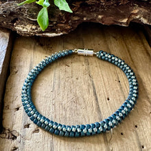 Load image into Gallery viewer, Mediterranean Blue Seed Bead Bracelet - Custom Fit with Magnetic Clasp