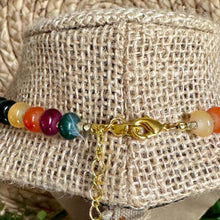 Load image into Gallery viewer, Autumn Candy Necklace in Fall Colors with Brass Accents