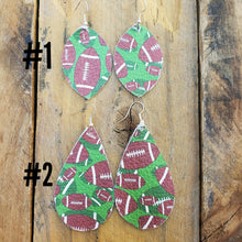 Load image into Gallery viewer, Football Earrings, Genuine Leather, Faux Leather, Vegan