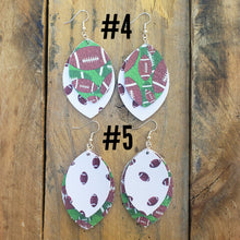 Load image into Gallery viewer, Football Earrings, Genuine Leather, Faux Leather, Vegan