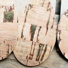 Load image into Gallery viewer, Natural Cork Earrings with Gold Foil Accents