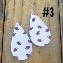 Load image into Gallery viewer, Football Earrings, Genuine Leather, Faux Leather, Vegan
