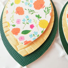 Load image into Gallery viewer, Spring Yellow and Green, 3 layer Faux/Vegan Leather Earrings, Nickel Free