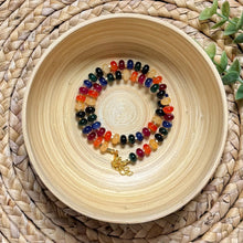 Load image into Gallery viewer, Autumn Candy Necklace in Fall Colors with Brass Accents
