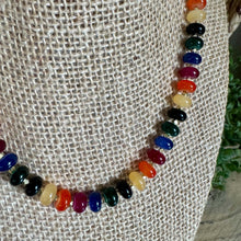 Load image into Gallery viewer, Autumn Candy Necklace in Fall Colors with Brass Accents
