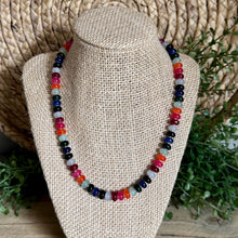 Load image into Gallery viewer, Multicolor Jewel Toned Candy Necklace with Gold Accents
