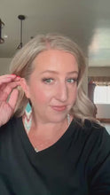 Load and play video in Gallery viewer, Turqoise, Ivory, Pink, Wine, Gold Beaded Fringe Earrings, Traditional Chevron Pattern, Nickel Free
