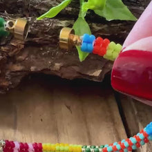 Load and play video in Gallery viewer, Bright Patchwork Seed Bead Bracelet - Custom Fit with Magnetic Clasp
